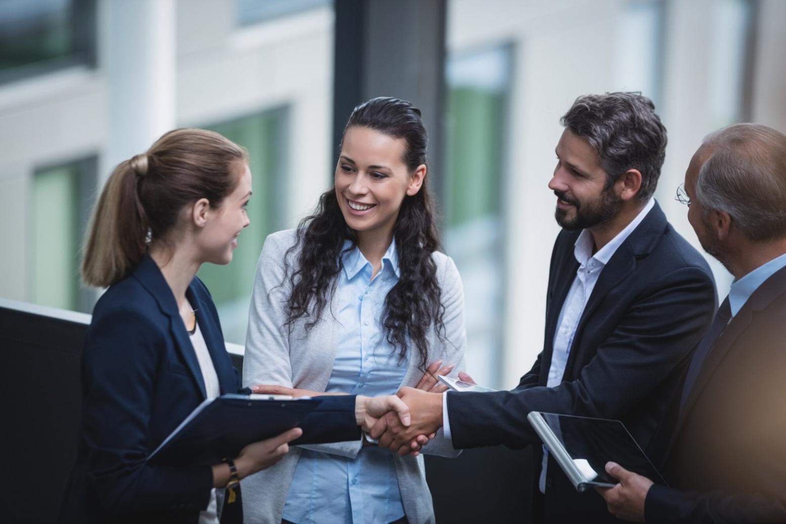 Sesión de mentoría empresarial en oficina moderna